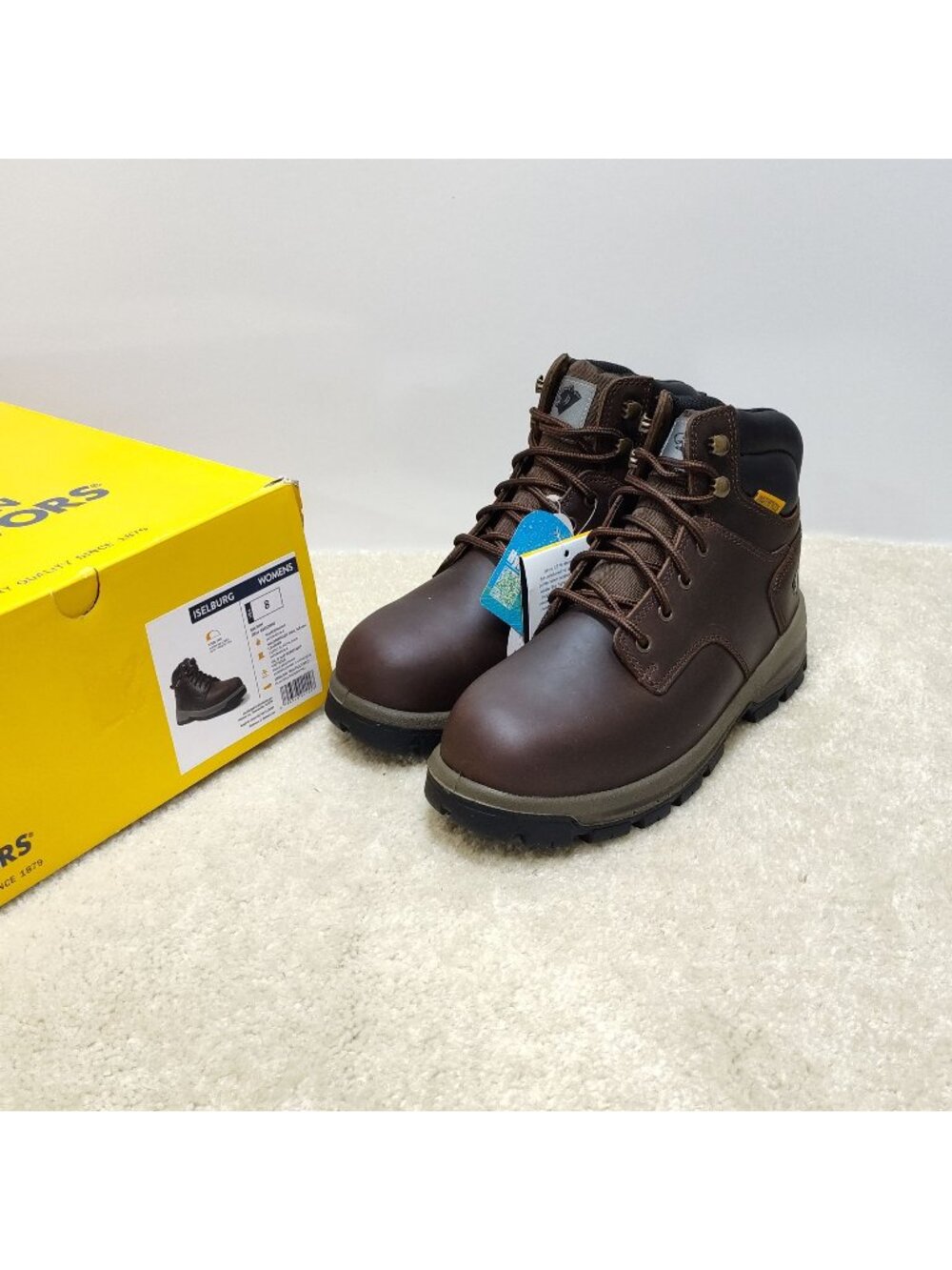 Herman Survivors Womens US 8 Iselburg Brown Steel Toe Waterproof Work Boots NIB